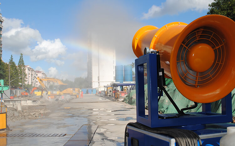 遠程霧炮機的霧化降塵原理是什么？